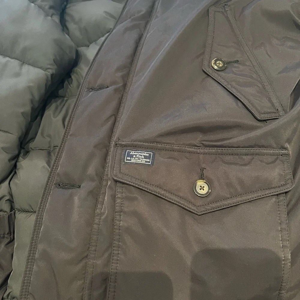 Abercrombie & fitch parka jacket mens size large. 
Heavy winter coat. - Picture 2 of 8